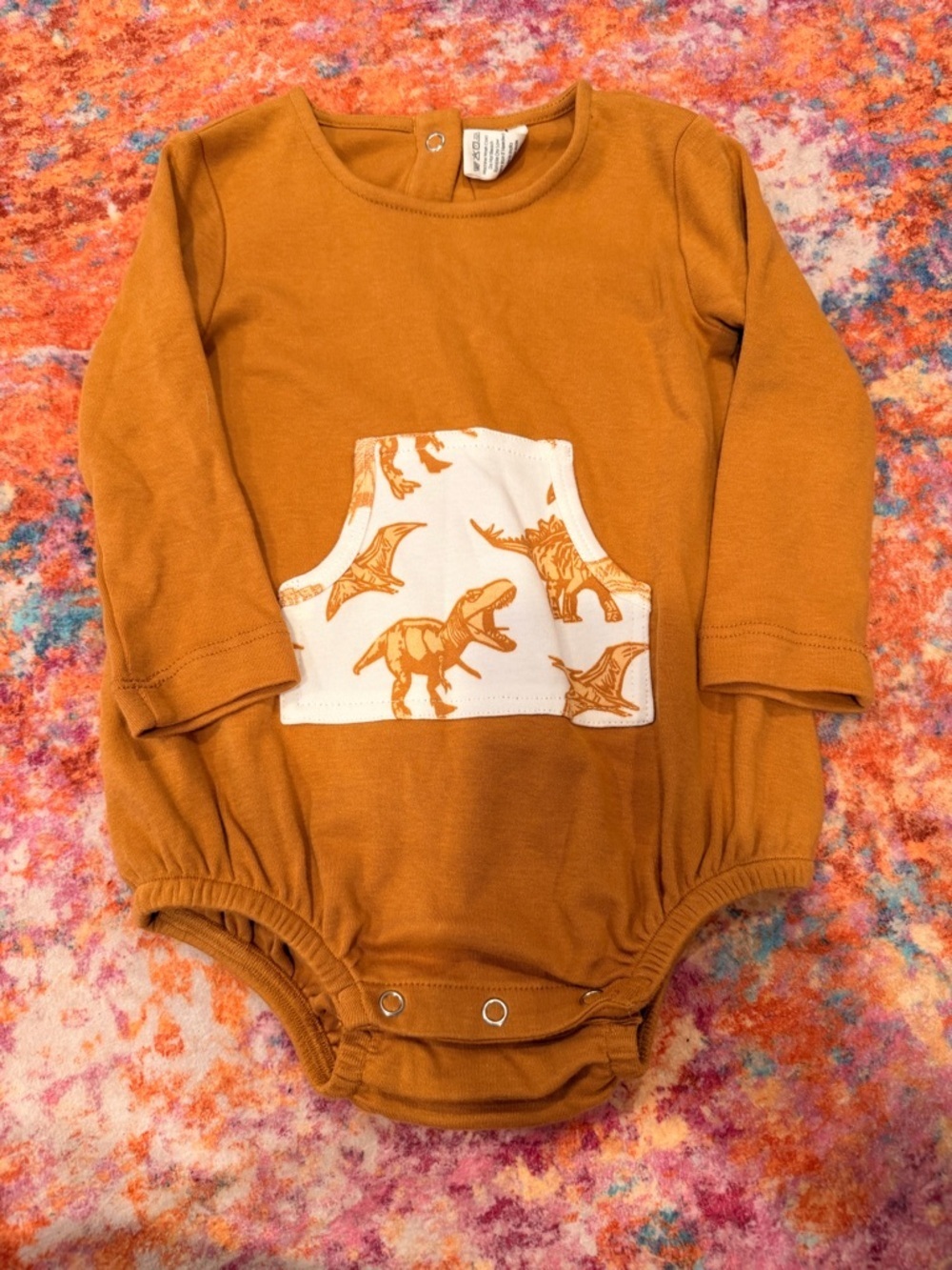 Kate Quinn Organic Cotton Baby Bubble Romper 12-18M Dinosaur Long Sleeve